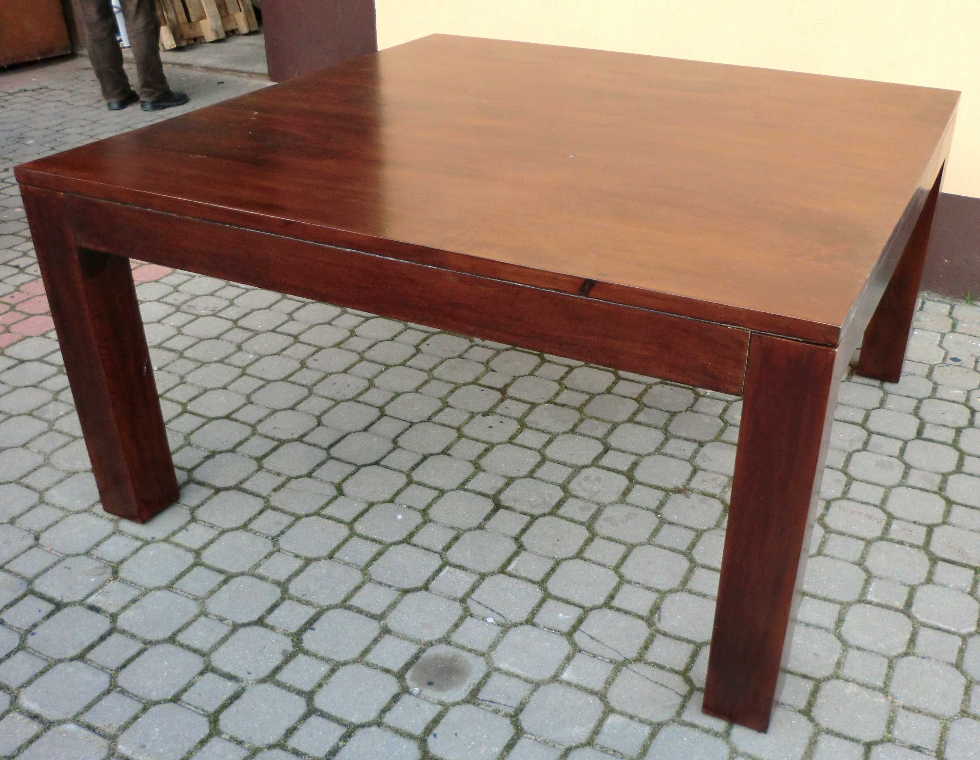 150cm, Stół kwadratowy drewniany Mahoń SOLID
