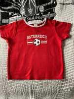 Baby club czerwony t-shirt dla małego piłkarza fana piłki  r. 86 1/1,5