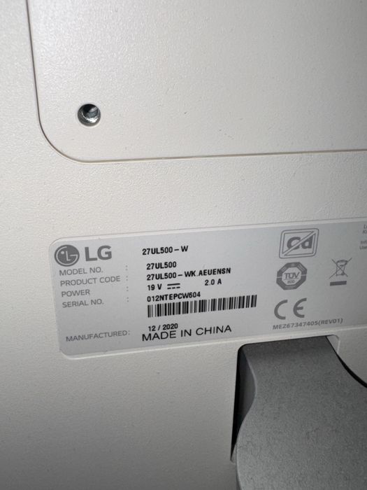 Monitor LG 27UL500-W 27” 4K