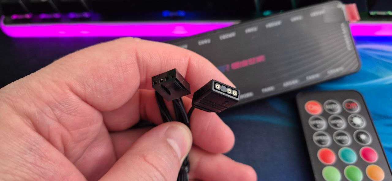 ARGB контроллер, ARGB Controller, 2 in 1 Fan HUB Adapter, Фан хаб