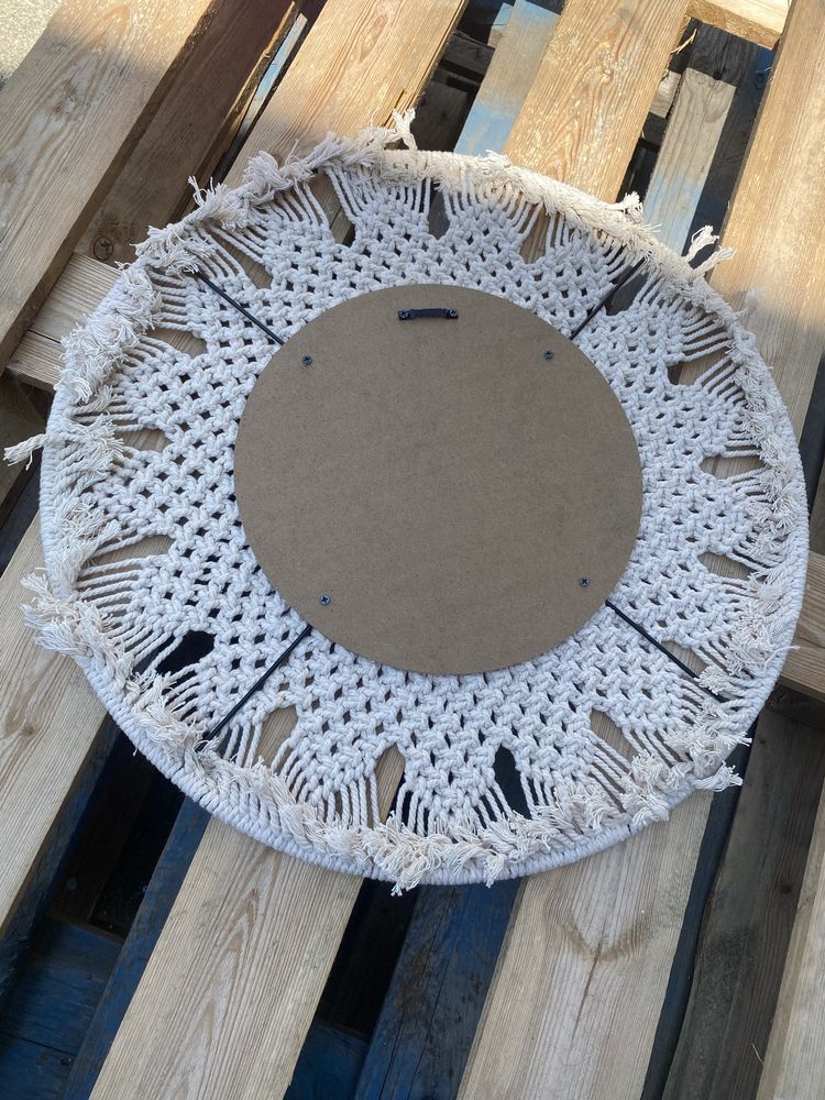Lustro okrągłe Boho