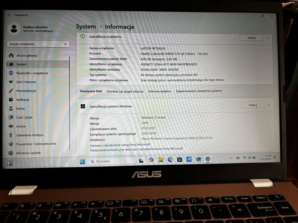 Laptop ASUS E410MA