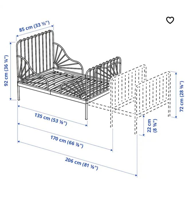 Łóżko Ikea Minnen