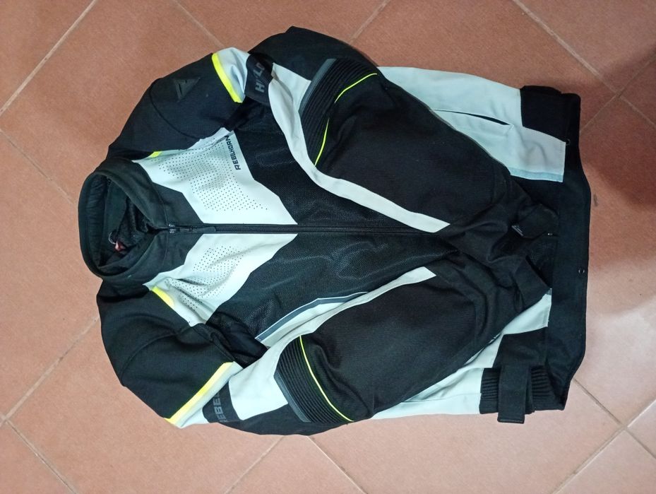 Kurtka motocyklowa tekstylna Rebelhorn Hiflow IV czarno-srebrno-fluo