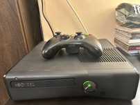 Xbox 360 slim, 1 pad, kinect, 4 gry