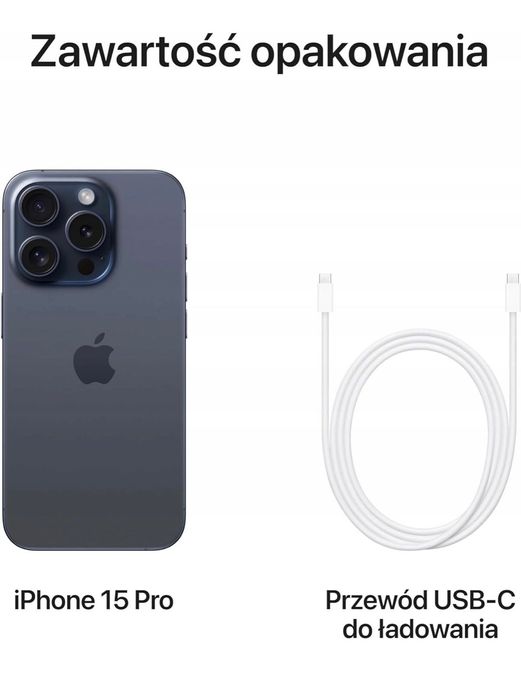 iPhone 15 pro 256 GB niebieski Tytan NOWY