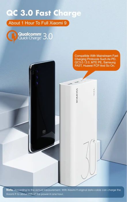 Power Bank Romoss Sense 8+ 30000mAh