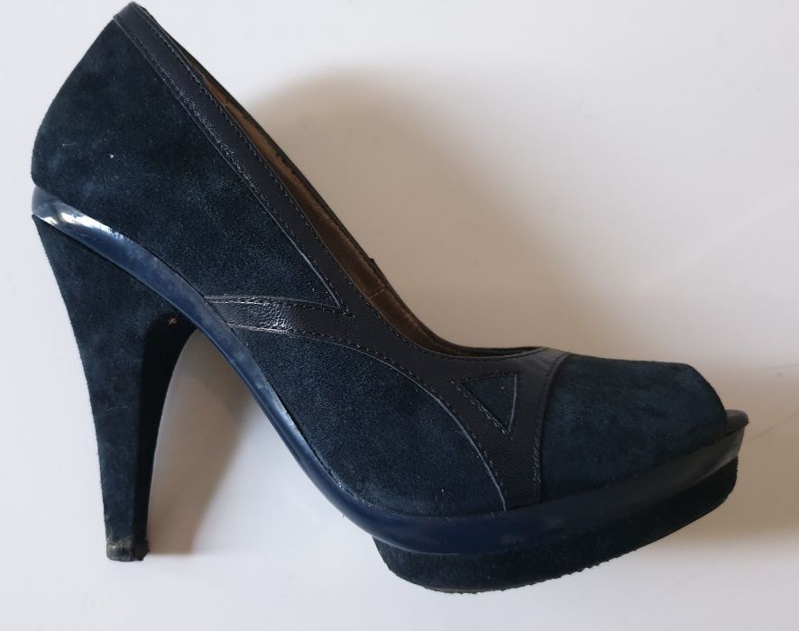 Sapatos Azul Camurça