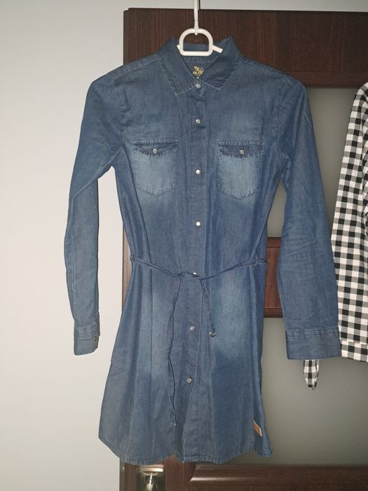 Koszula jeans dziewczęca roz.146
