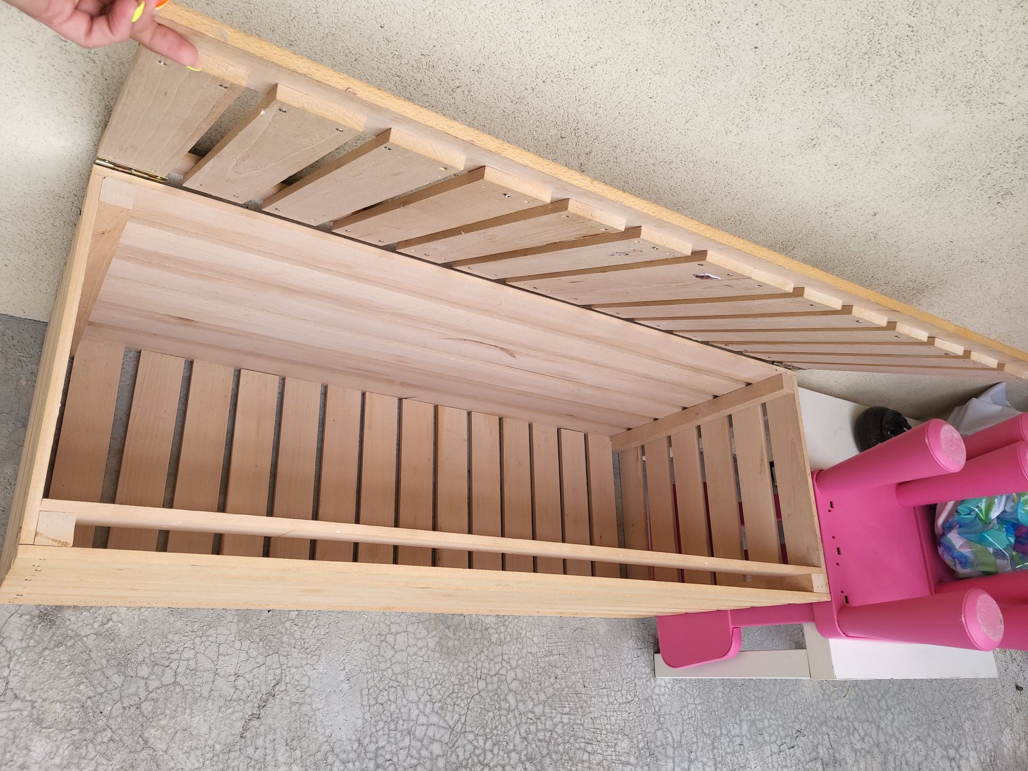 Drewniane skrzynia duża na zabawki balkon ogród zamykana