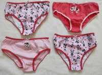 4 pary majtek z Minnie Mouse, Primark - rozmiar 5/6 lat - 110/116