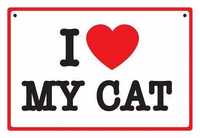 Tabliczka I Love My Cat, Cool Gifts, Kukartka (Nowa)