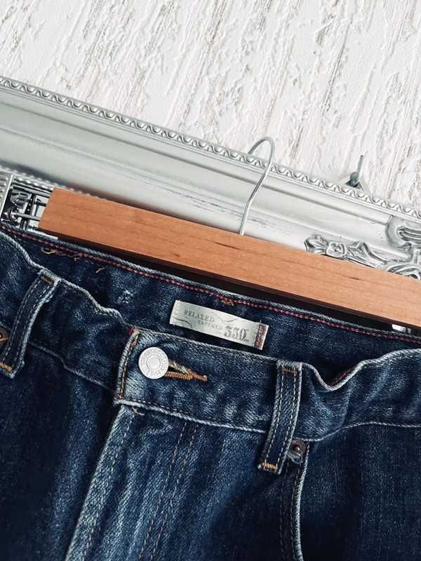 levi’s 550 jeansy z wysokim stanem z dziurami vintage tumblr S 36