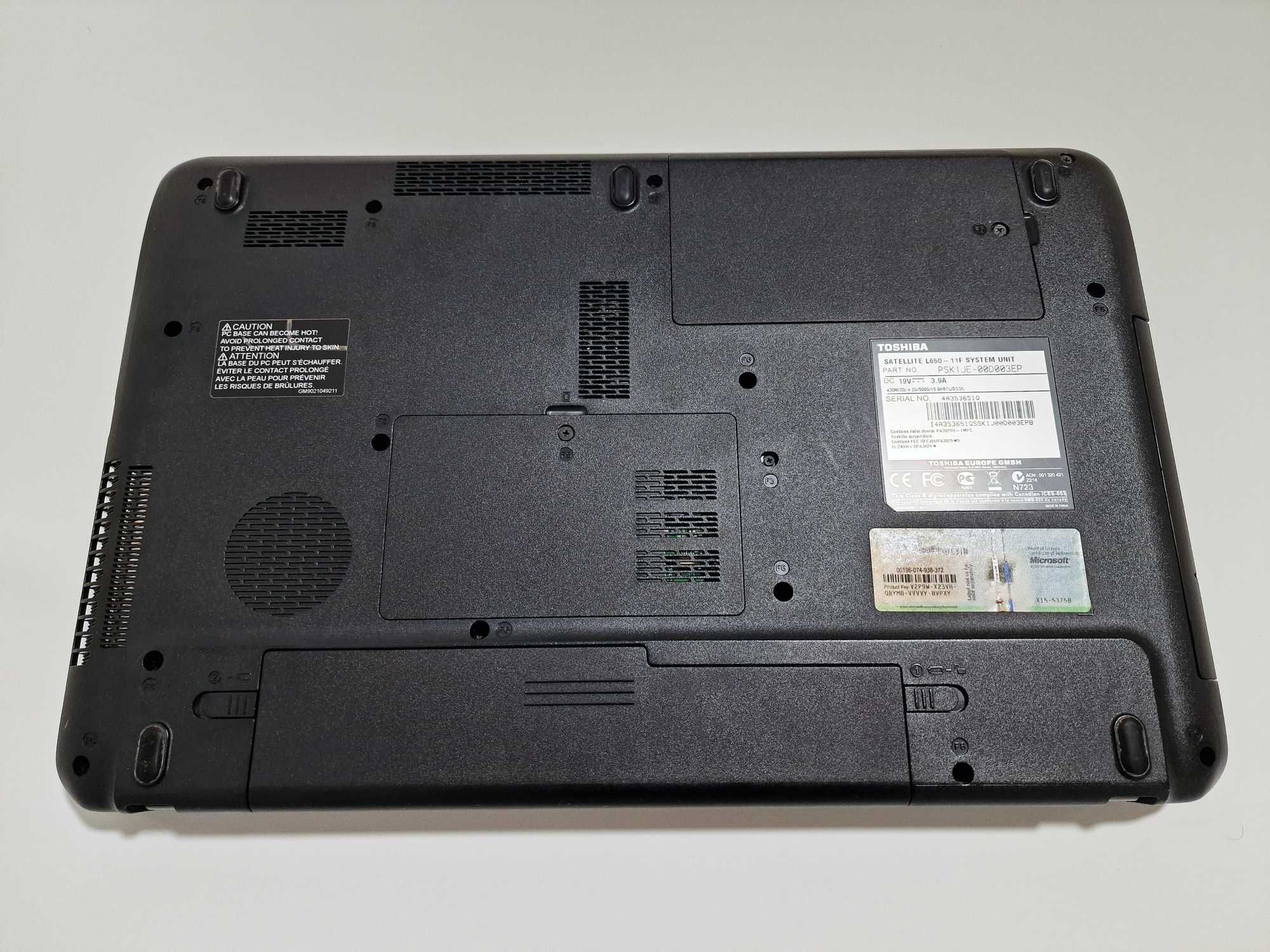 Portátil TOSHIBA Satellite L650-11F a Funcionar (15,6" com Windows 10)