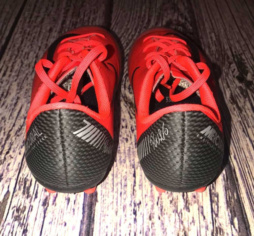 Кожаные бутсы nike mercurial для мальчика, размер 11,5 с(18 см)