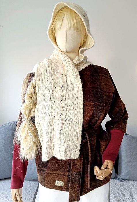 Szalo-kaptur balaclava hooded scarf Szalik z kapturem styl starej Rosj