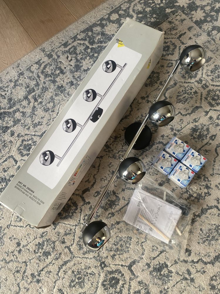 Lampa listwa 70 cm, żarówki w zestawie