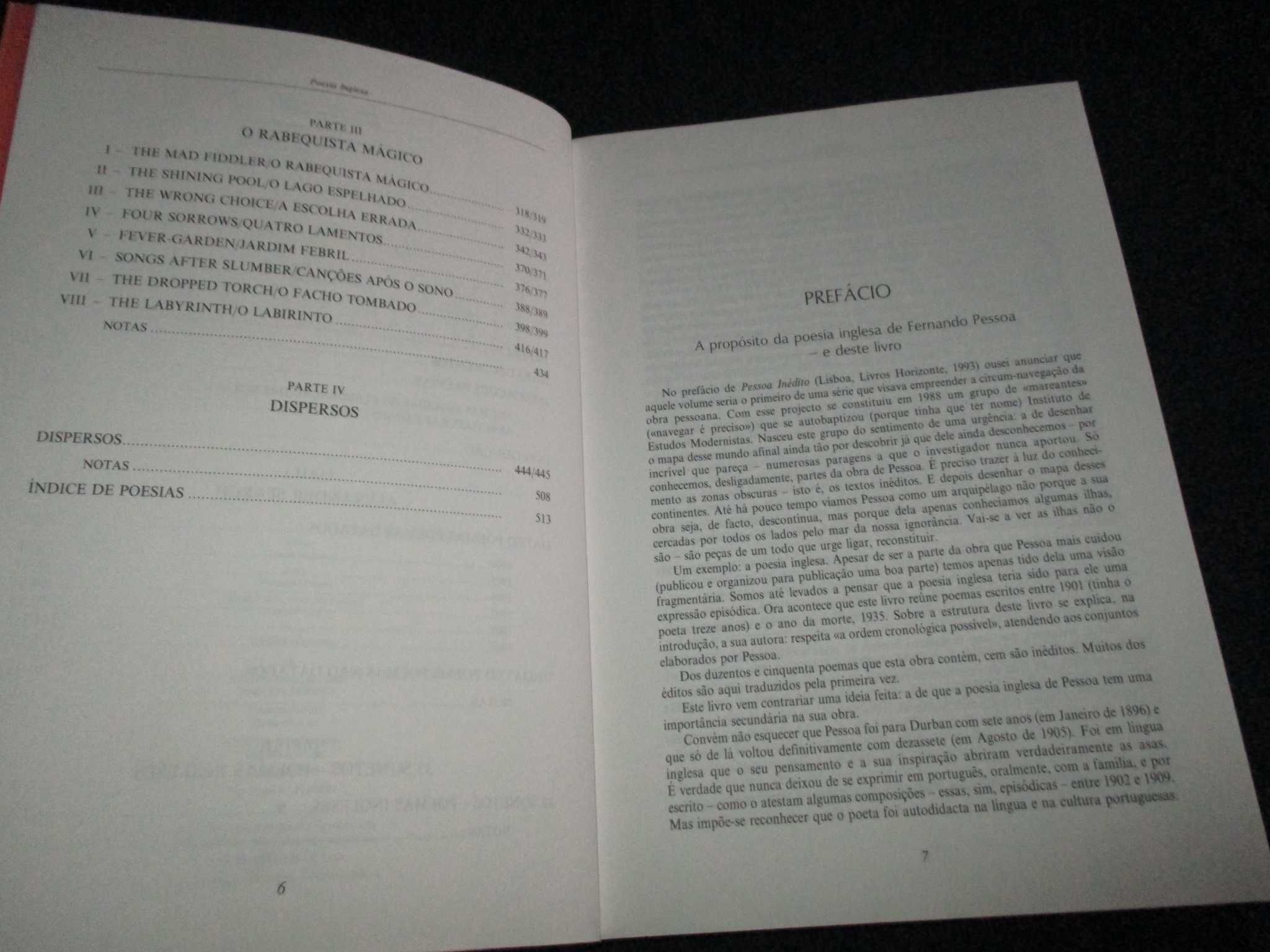 Livro Poesia Inglesa Fernando Pessoa 1995