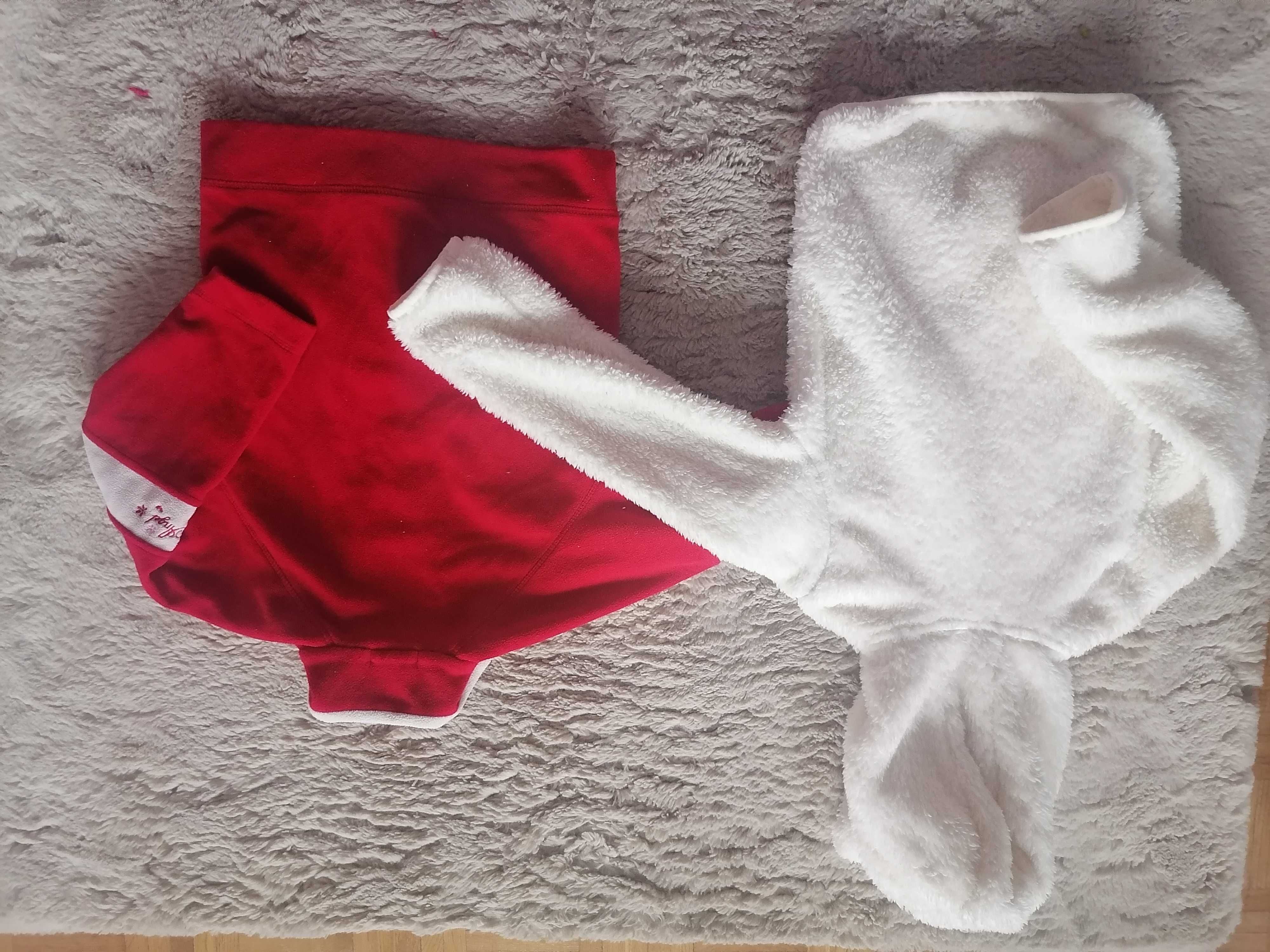 2 bluzy polarowe dziecięce zimowe ciepłe roz.128