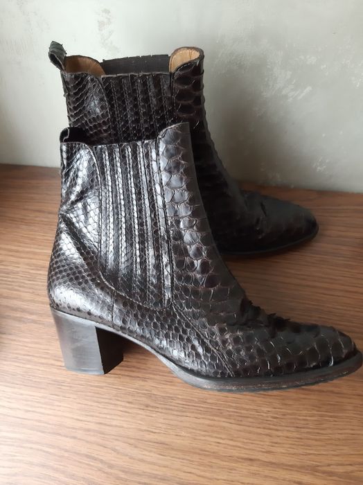 Botki Alfredo Giantin – naturalna skóra wężowa made in italy 37/38