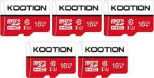 5x Karta pamięci MicroSD 16GB Class 10 zestaw 5 szt
