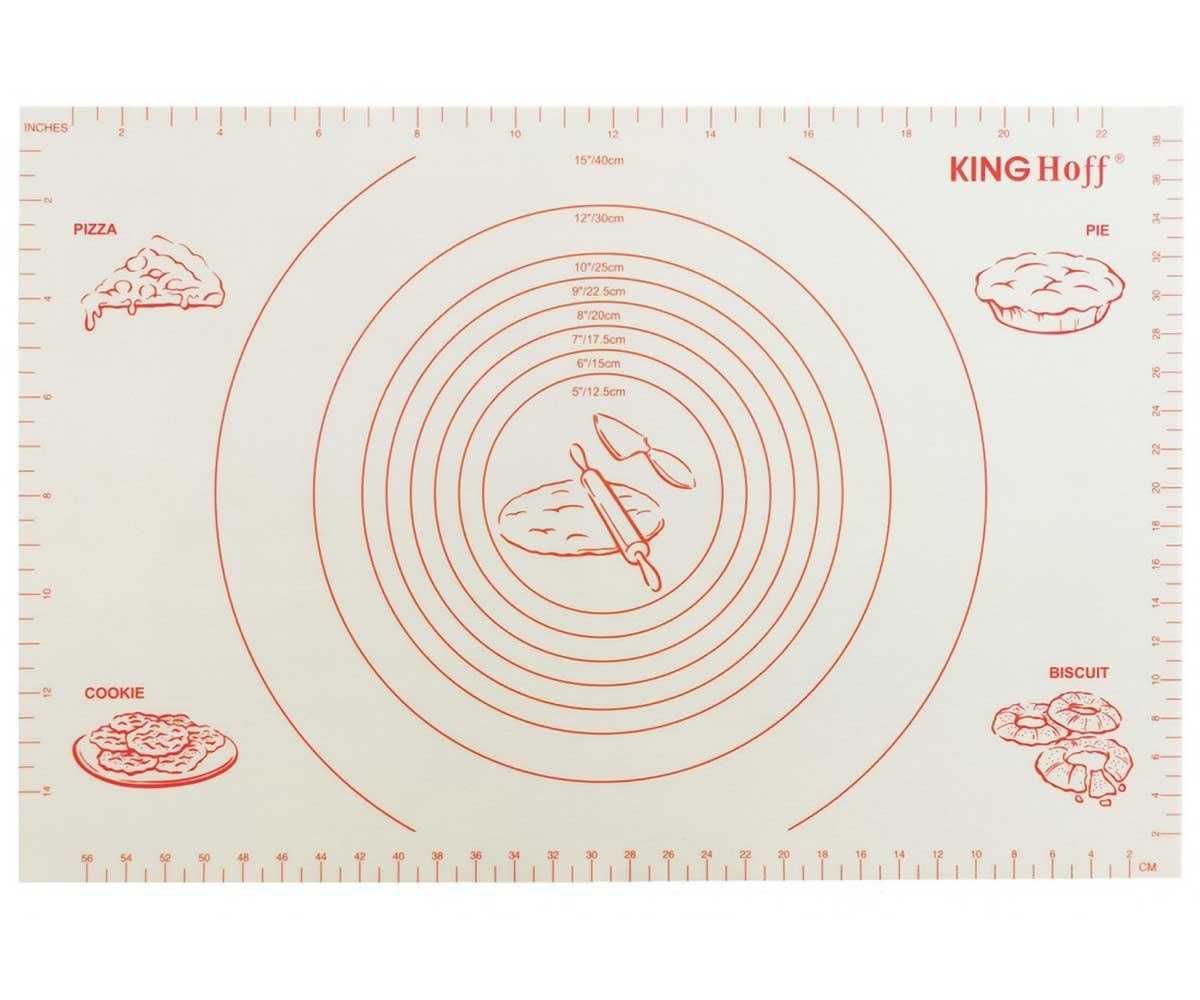 Stolnica mata silikonowa 60x40cm Kinghoff podkładka do pierogów ciasta