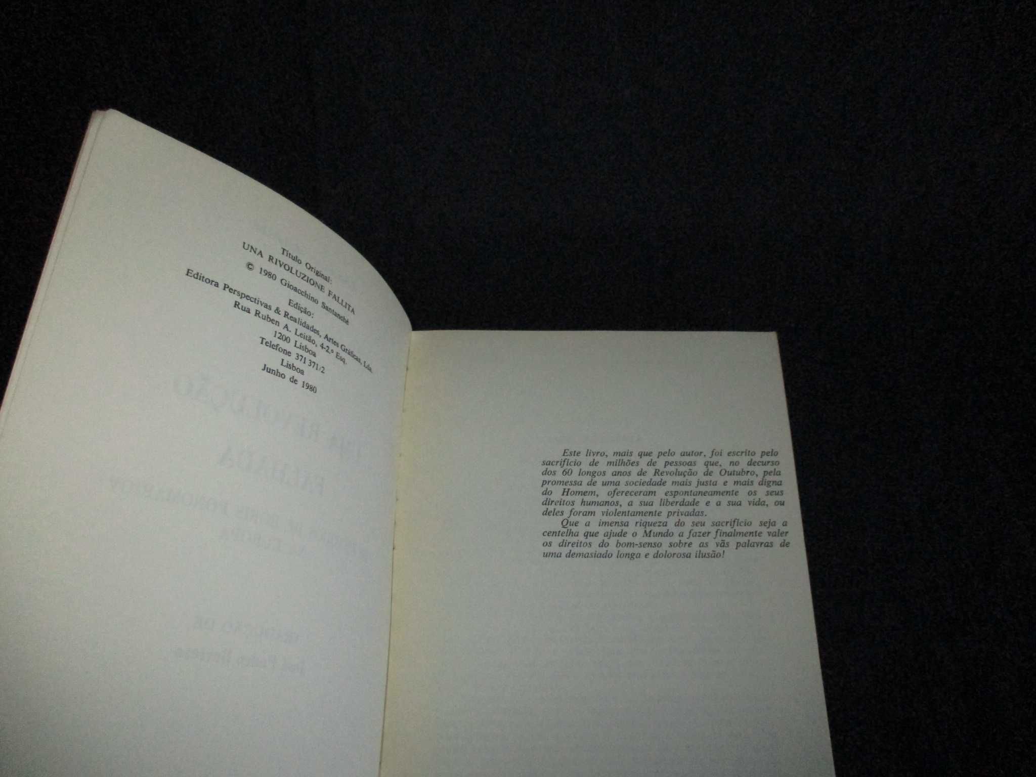 Livro Uma Revolução Falhada Gioacchino Santanché