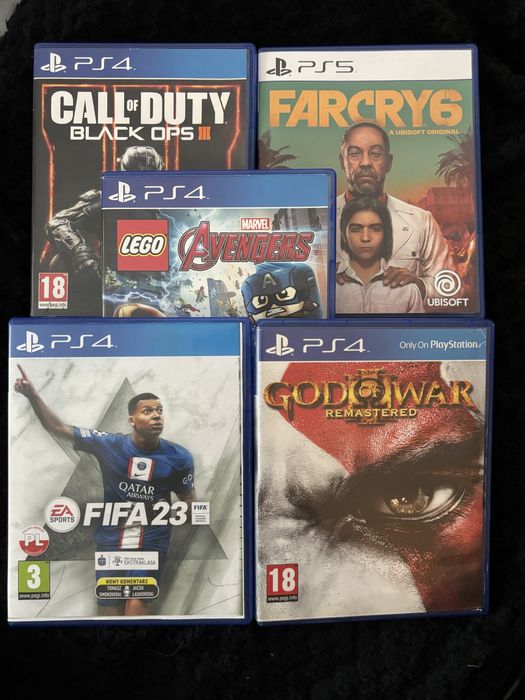 Gry lego, fifa, farcry, call of duty, god of war Ps4/Ps5