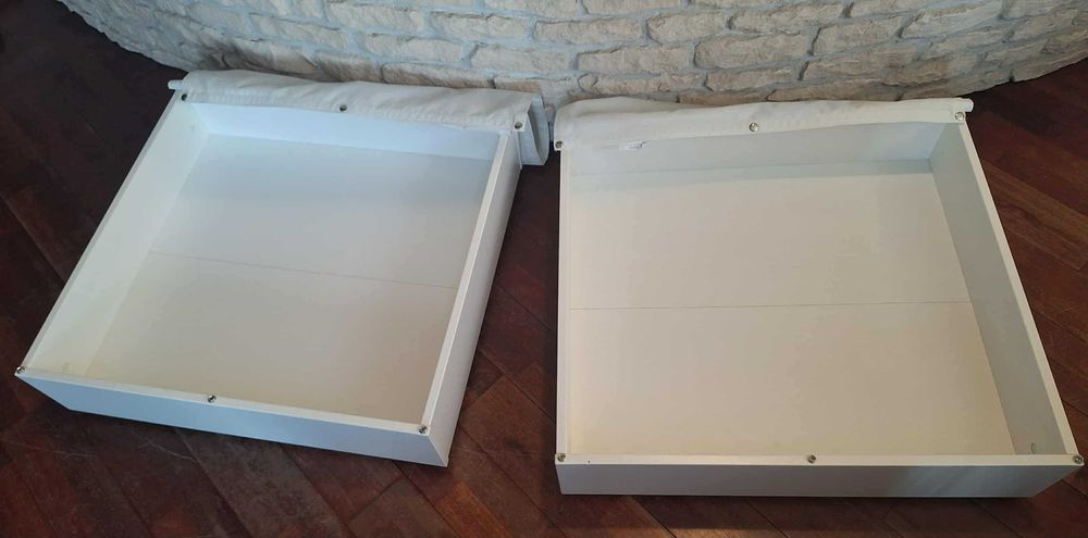 IKEA VARDO biały pojemnik skrzynia na pościel pod łóżko 65x70 kółka