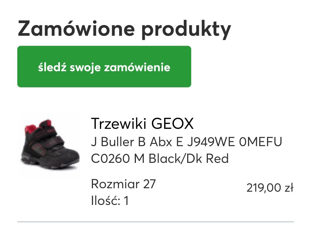 Buty za kostkę firmy Geox r.27