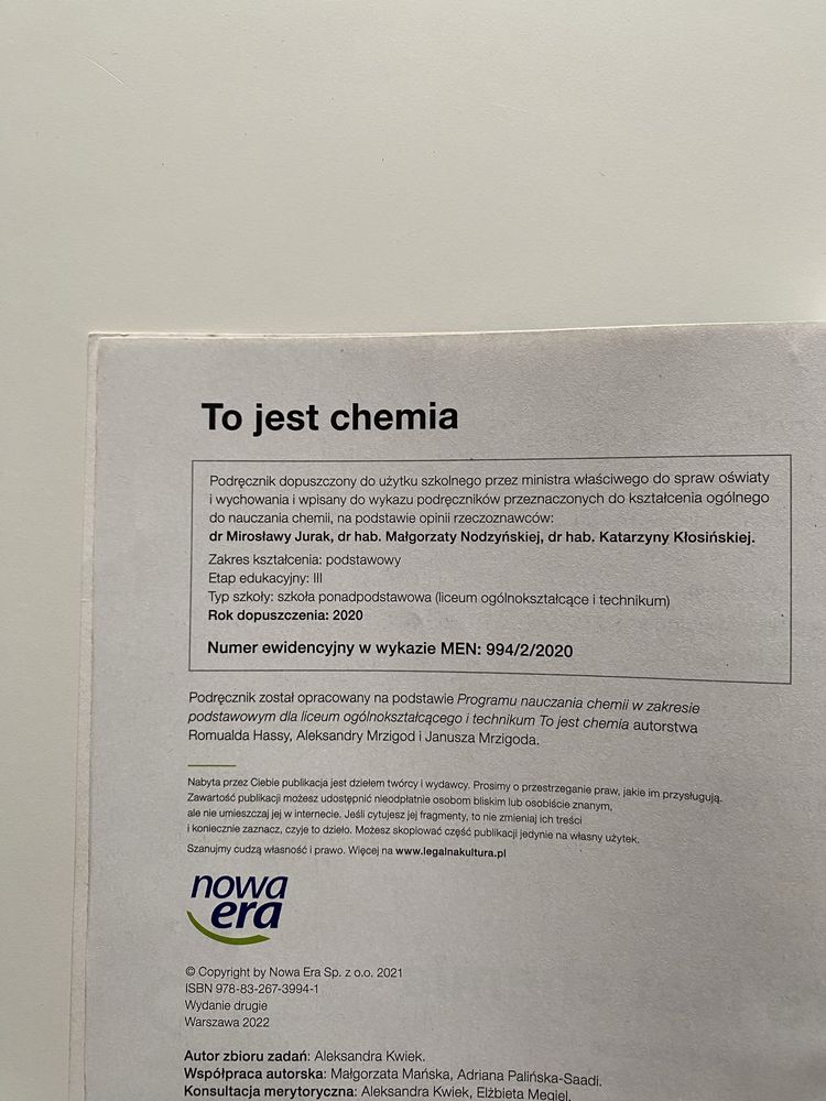Podrecznik To jest chemia 2 nowa era liceum technikum