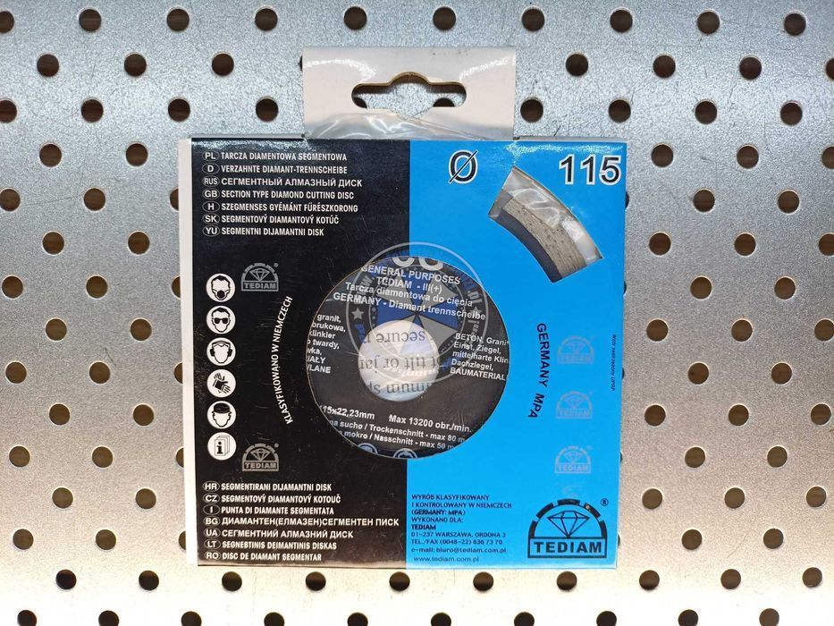 Tarcza Diamentowa segmentowa 115mm tarcza do betonu 115mm tarcza 115mm