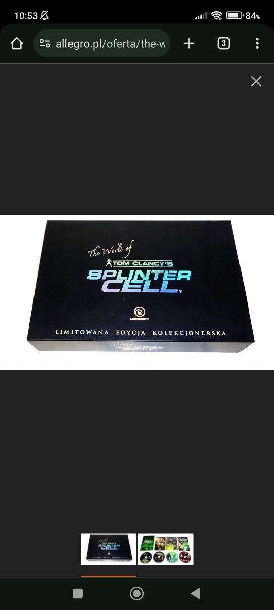 Sprinter Cell Trylogia wydanie kolekcjonerskie