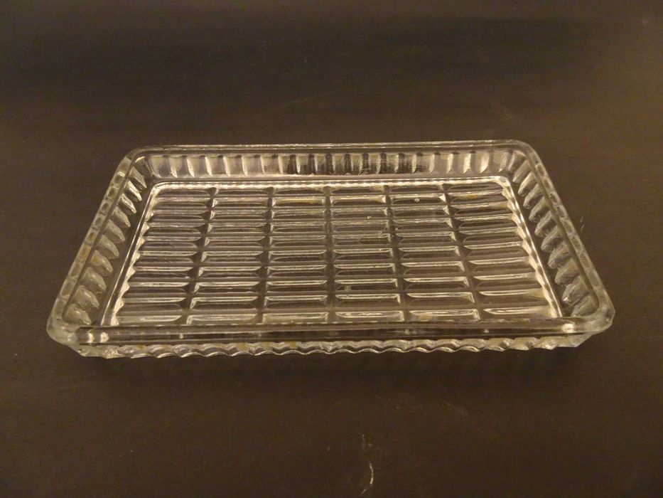 Tacka, taca Huta Szkła Gospodarczego Hortensja, PRL, vintage