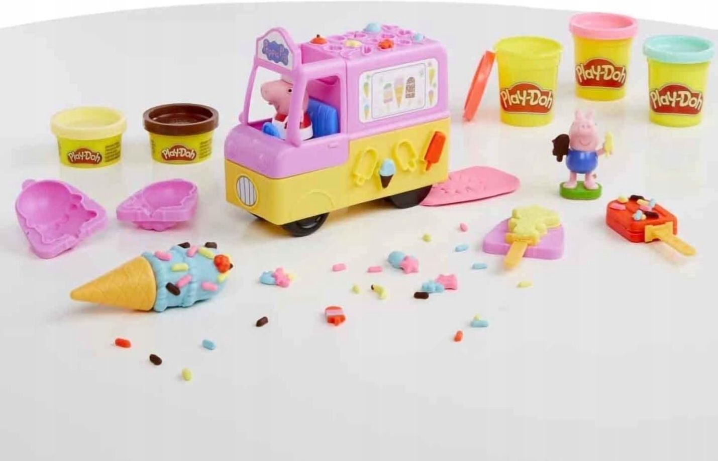 PLAY-DOH Świnka Peppa Samochód z Lodami F3597, szybka wysyłka