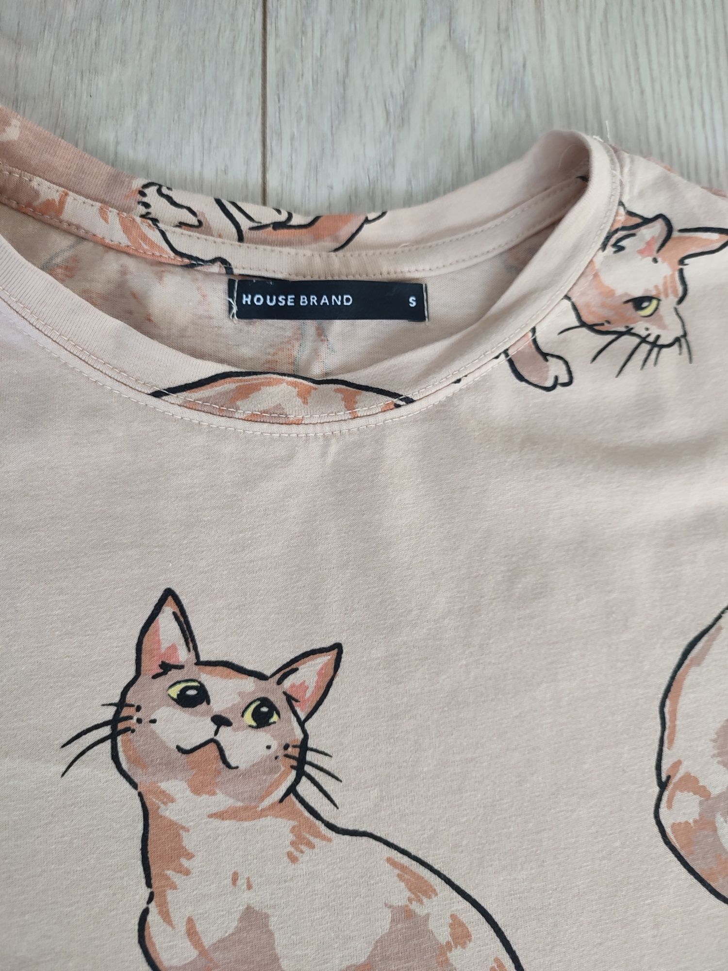 T-shirt dziewczęcy damska bluzka w kotki House rozm S 36