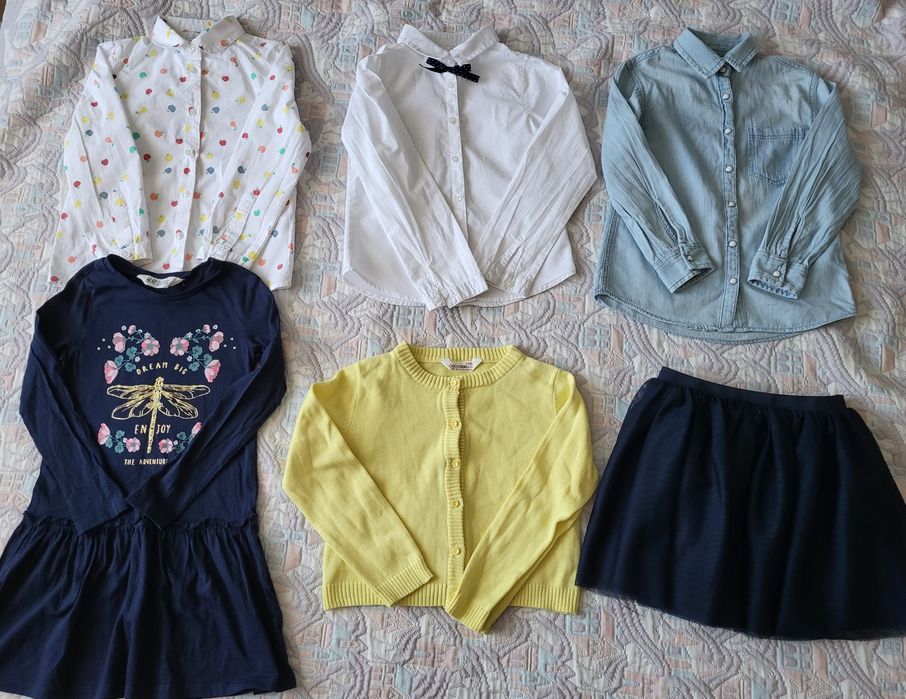 Paka 36 sztuk ubrań dla dziewczynki 110 116 h&m zara Smyk Coccodrillo