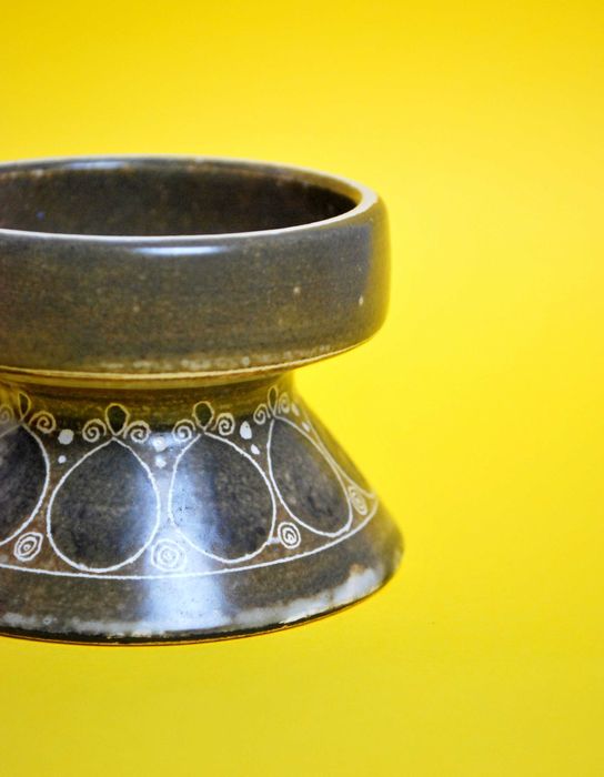 Świecznik retro vintage folk hand made