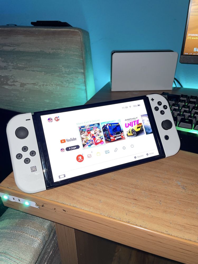Nintendo Switch Oled com jogos