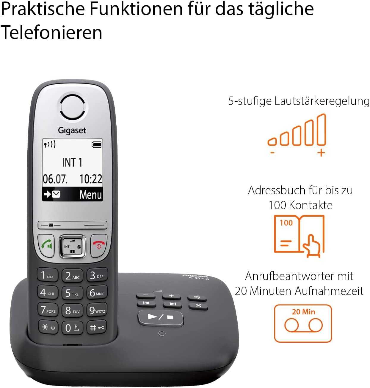 Gigaset A415A TELEFON automatyczna sekretarka DECT