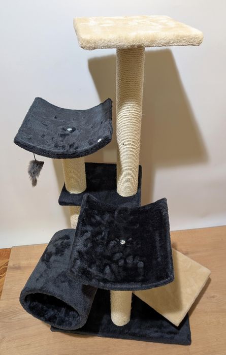 Penelope Drapak Dla Kota Ciemnoszary 55X40X116Cm ZWROT Zmodyfikowany