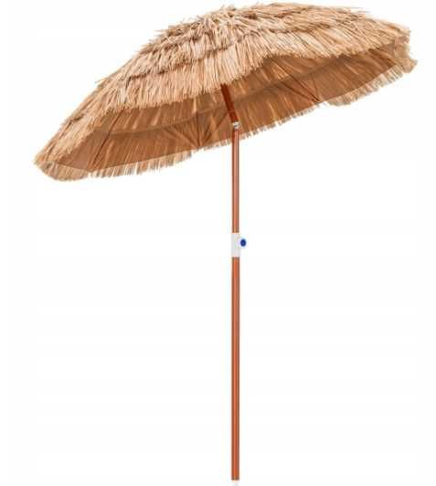 Hawajski Parasol Słomkowy COSTWAY UV 155cm Regulowany + Torba
