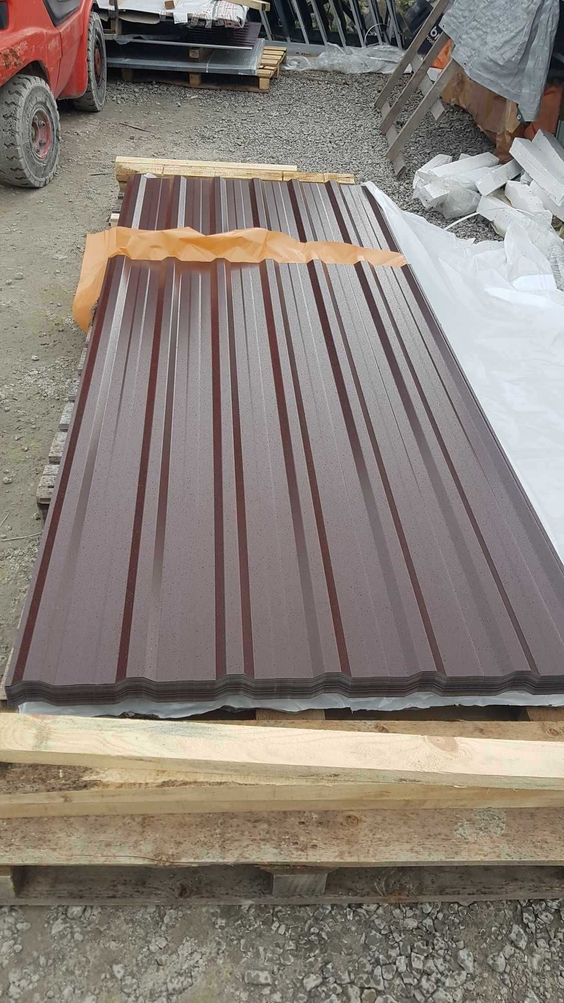 Blacha Trapezowa  T-7 drewnopodobna , podsufitka, Panel T-8 DARK OAK