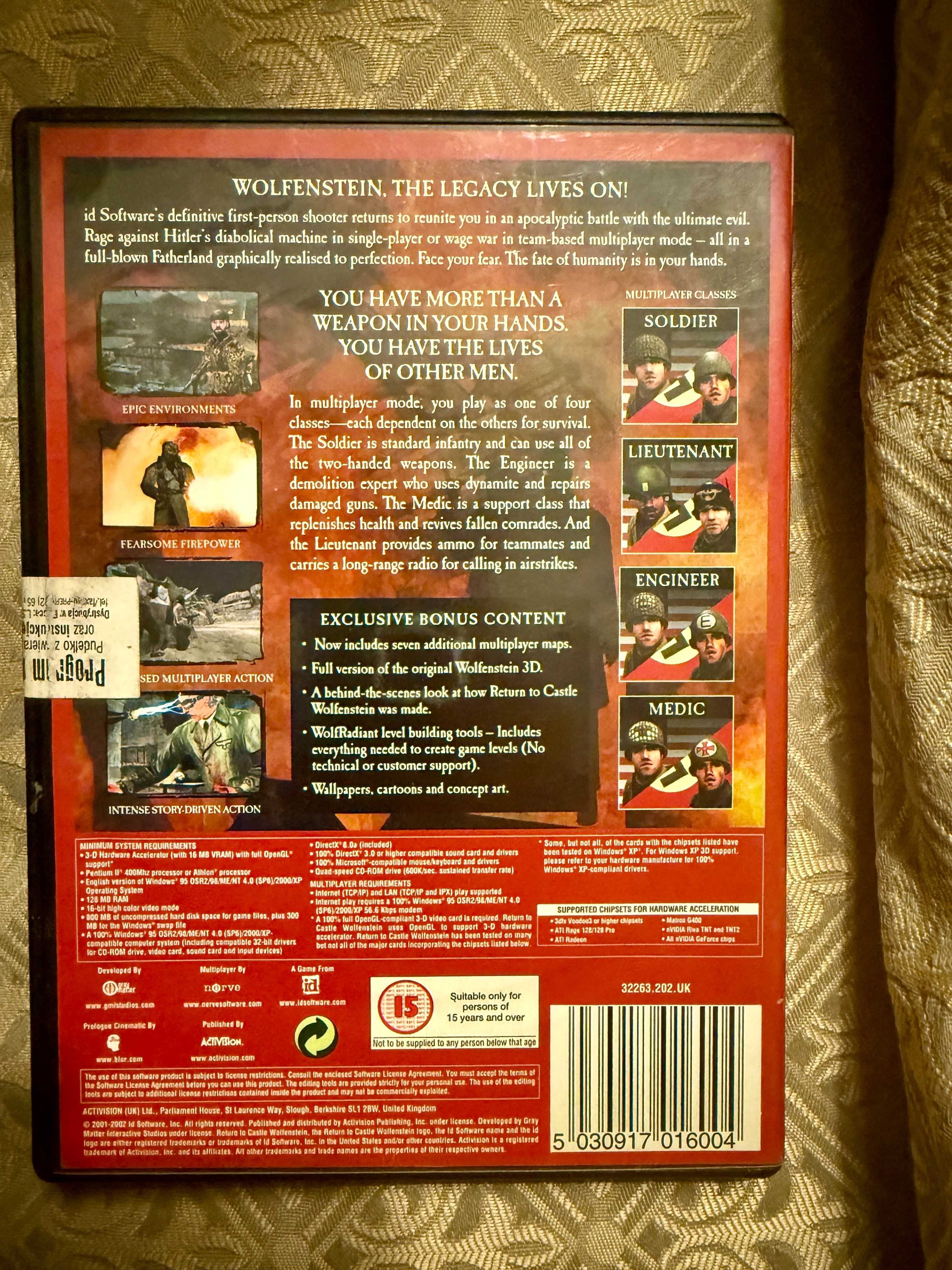 Wolfenstein. Return to the castle. Gra komputerowa. Specjalna edycja.