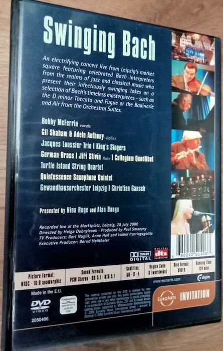 Raro DVD de Bobby McFerrin "Swinging Bach"