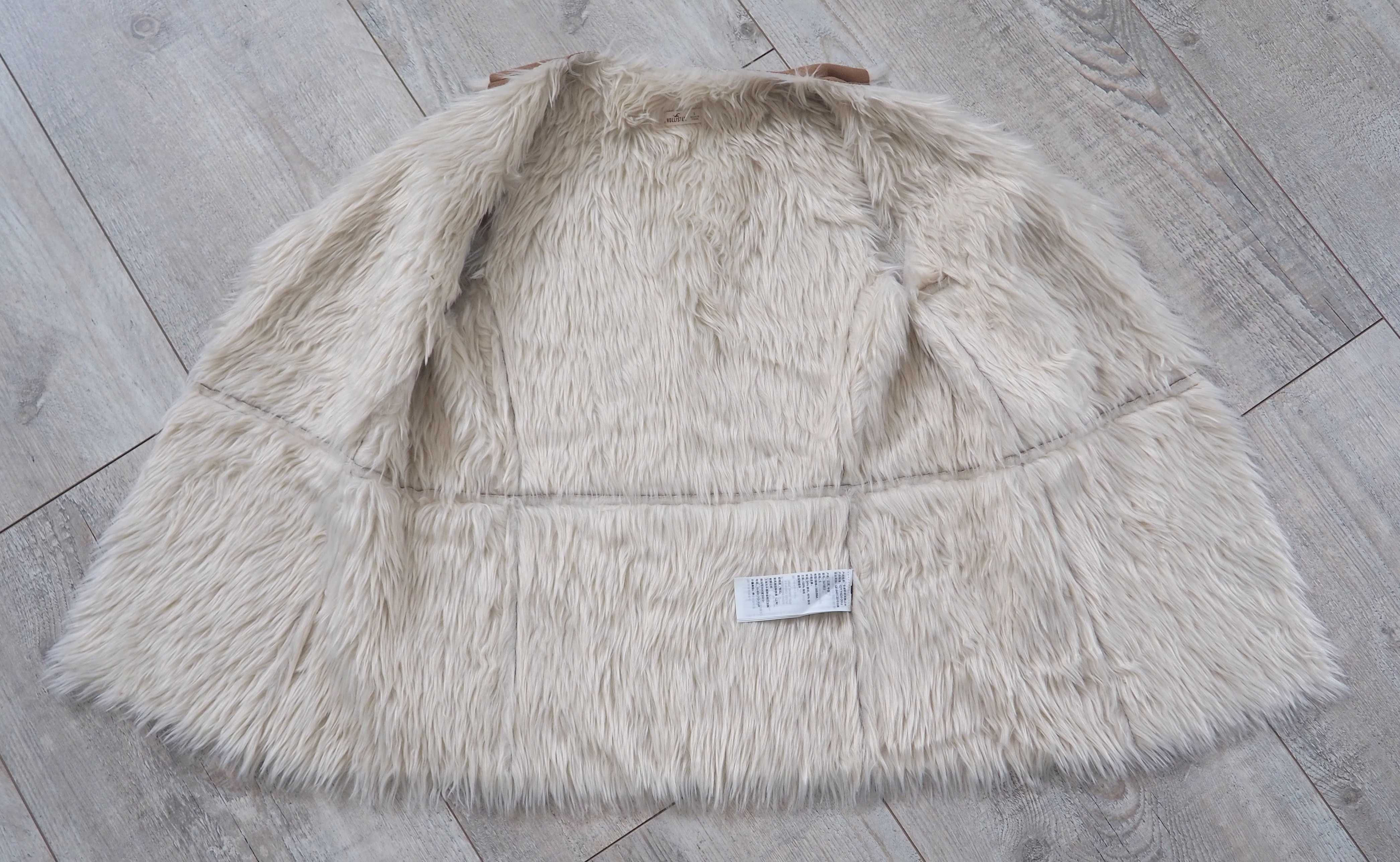 HOLLISTER_faux shearlingGilet_kamizelka futrzana_S