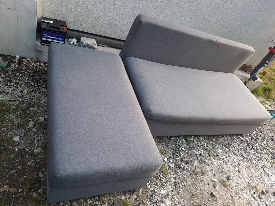 Narożnik rogówka rozkładana tapczan łózko 130 x 220 schowek na pościel