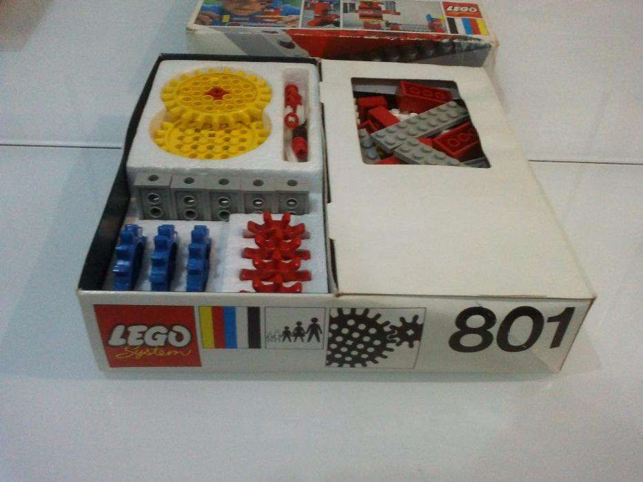Caixa de rodas dentadas com pedras LEGO sem motor - LEGO System 801