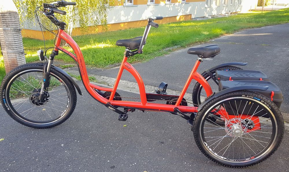 Rower trójkołowy elektryczny dwuosobowy duet tandem Producent Polska