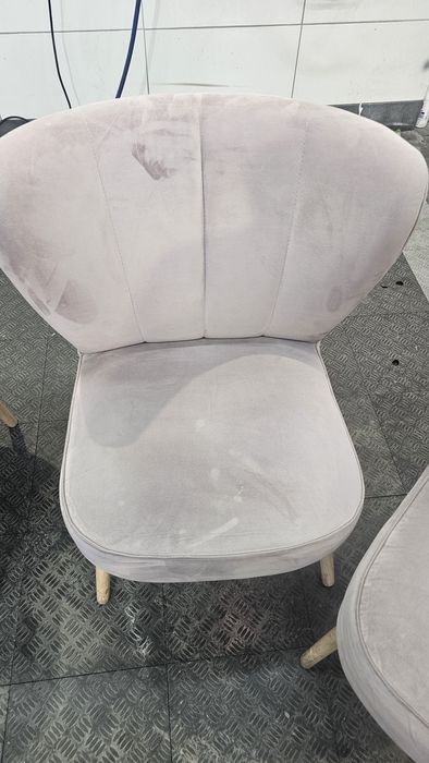 4 krzesła glamour pudrowy róż